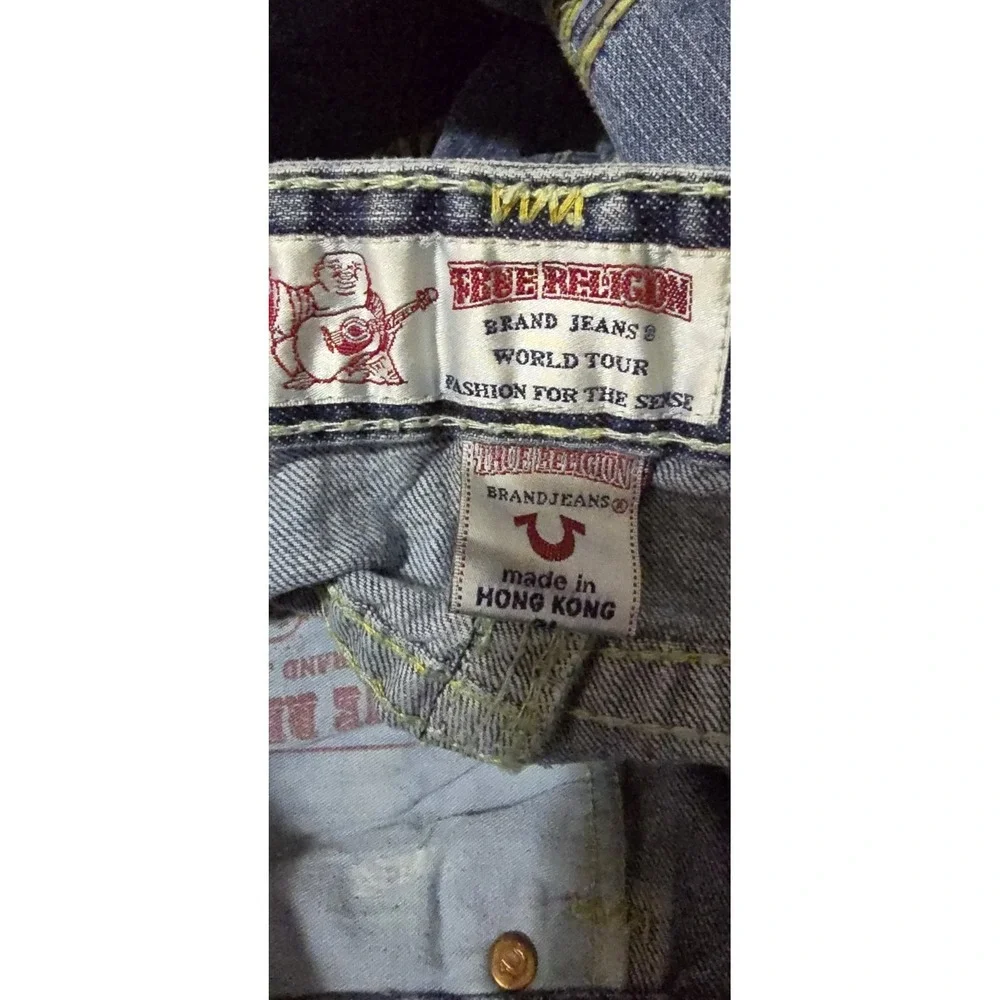 True Religion Jeans Mens Size 31x27 Blue Denim Bobby Tapered Pants